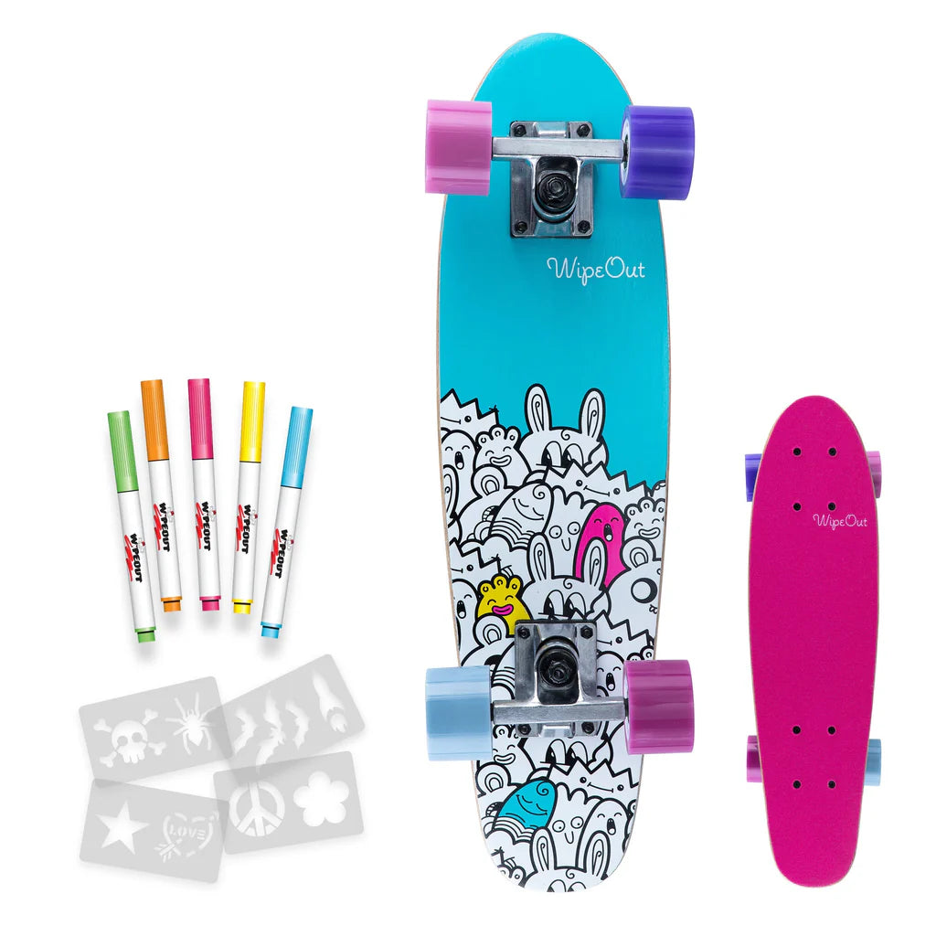 Wipeout Dry Erase Skateboard Monsters