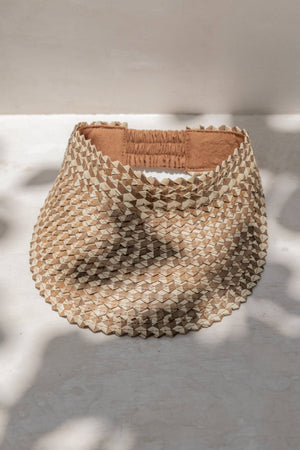 Rattan Sun Visor in Ombre: Amber