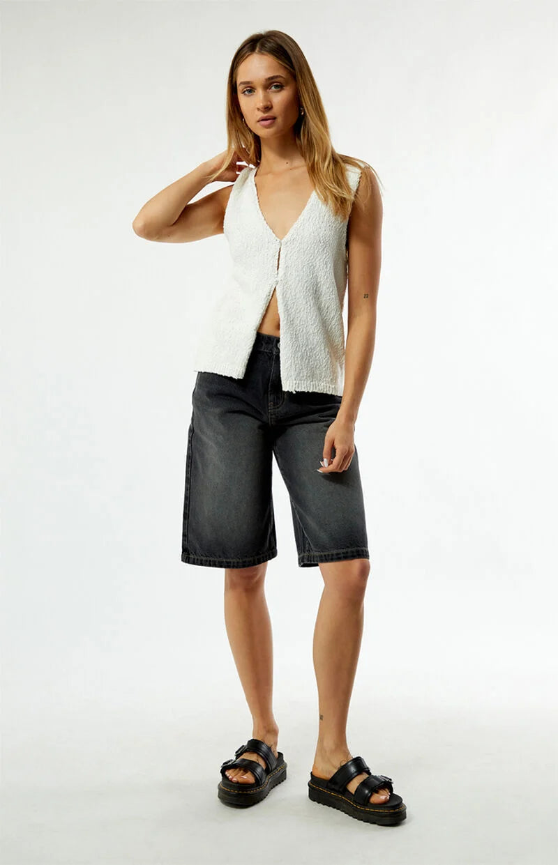 Rhythm Adele Longline Knit Vest White