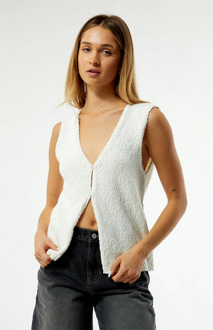 Rhythm Adele Longline Knit Vest White