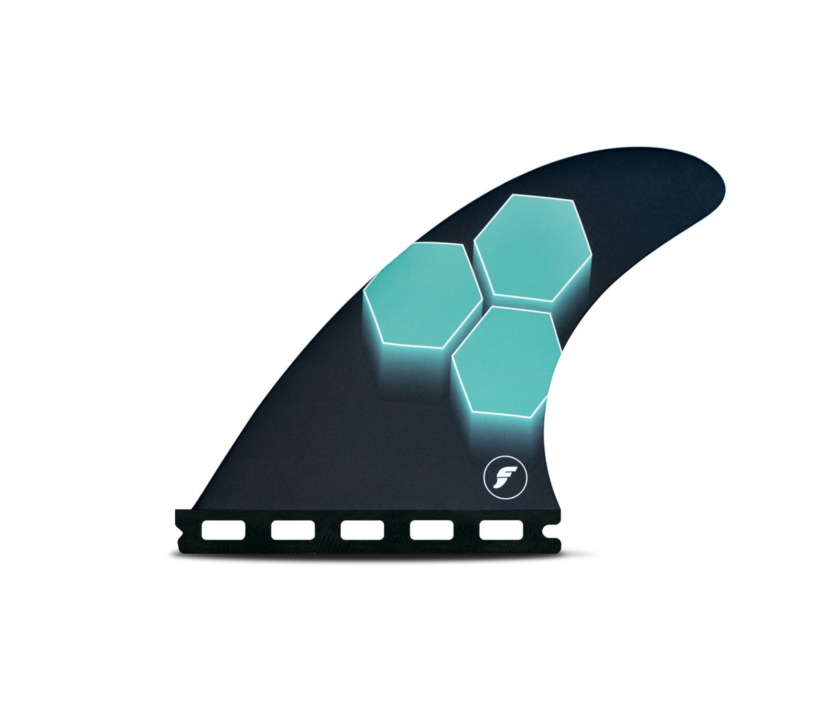Futures AM1 Honeycomb Thruster Fins Teal/Navy - SantoLoco Hawaii
