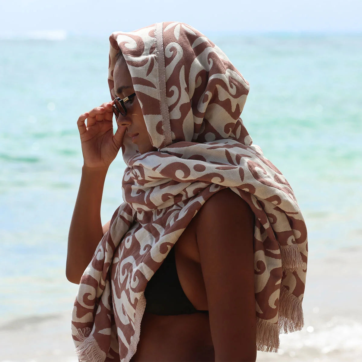 Slowtide Bailey Driftweave Turkish Towel Toast