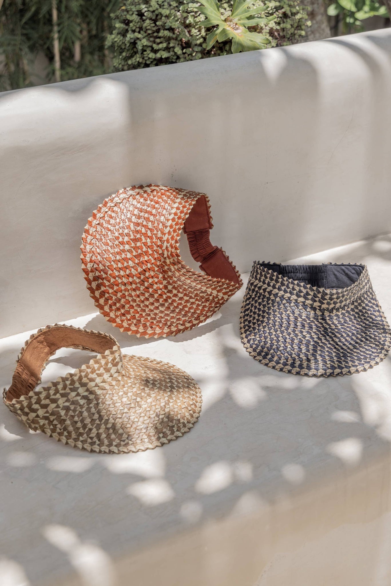 Rattan Sun Visor in Ombre: Amber