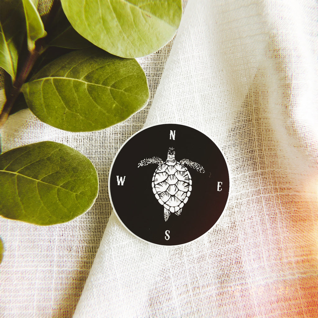 Sunny Weeks Mini "Turtle Compass" Sticker