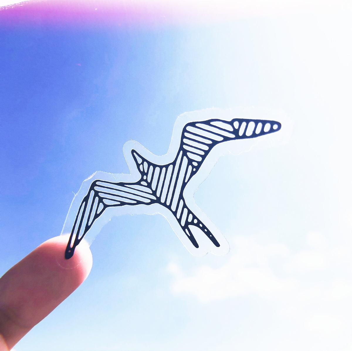 Sunny Weeks Clear Mini 'Iwa Bird Sticker