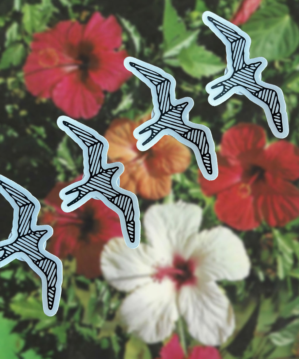 Sunny Weeks Clear Mini 'Iwa Bird Sticker