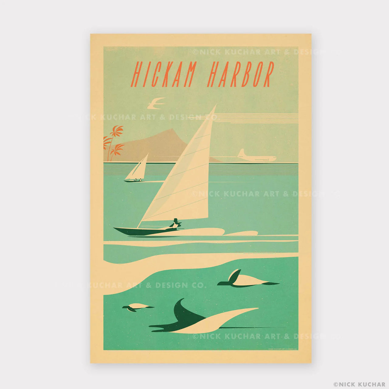 Nick Kuchar Hickam Harbor - 12x18 Hawaii Travel Print