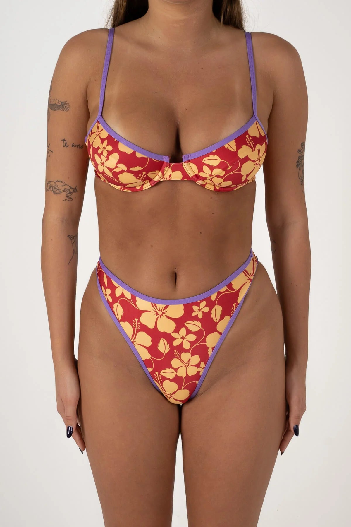 Inner Realm Good Luck Bikini Bottoms Red
