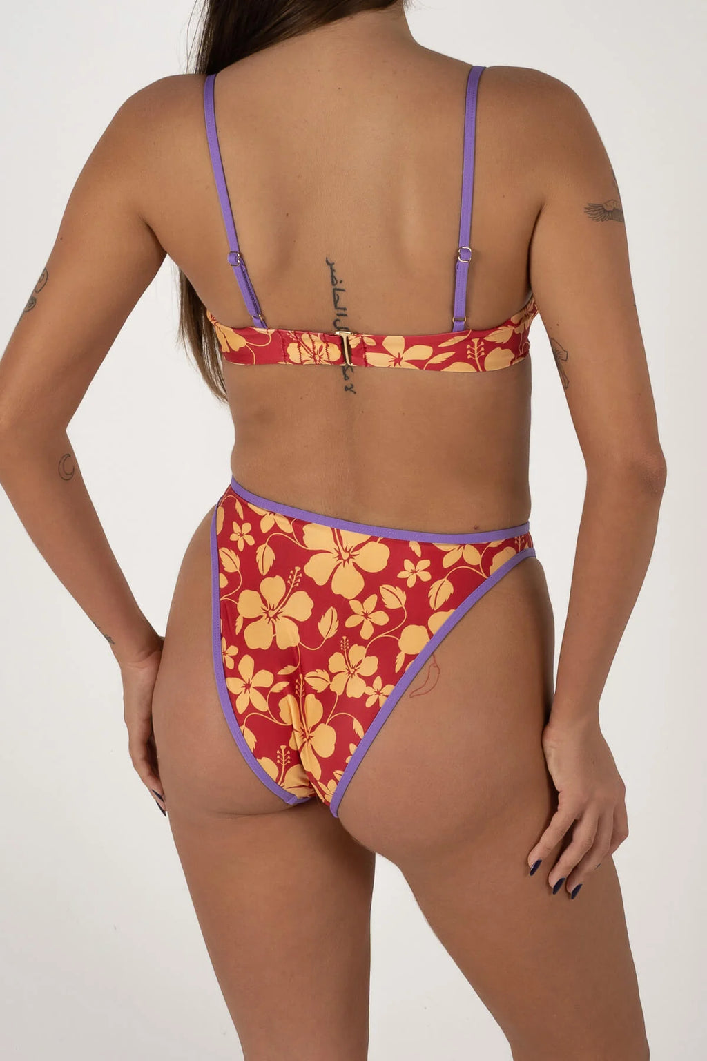 Inner Realm Good Luck Bikini Bottoms Red