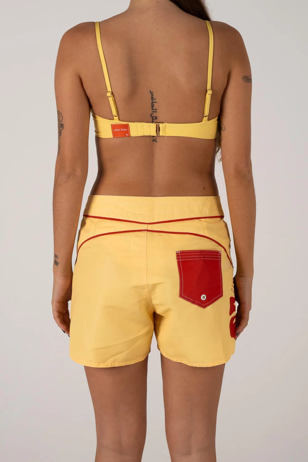 Inner Relm Hibiscus Boardshorts Yellow