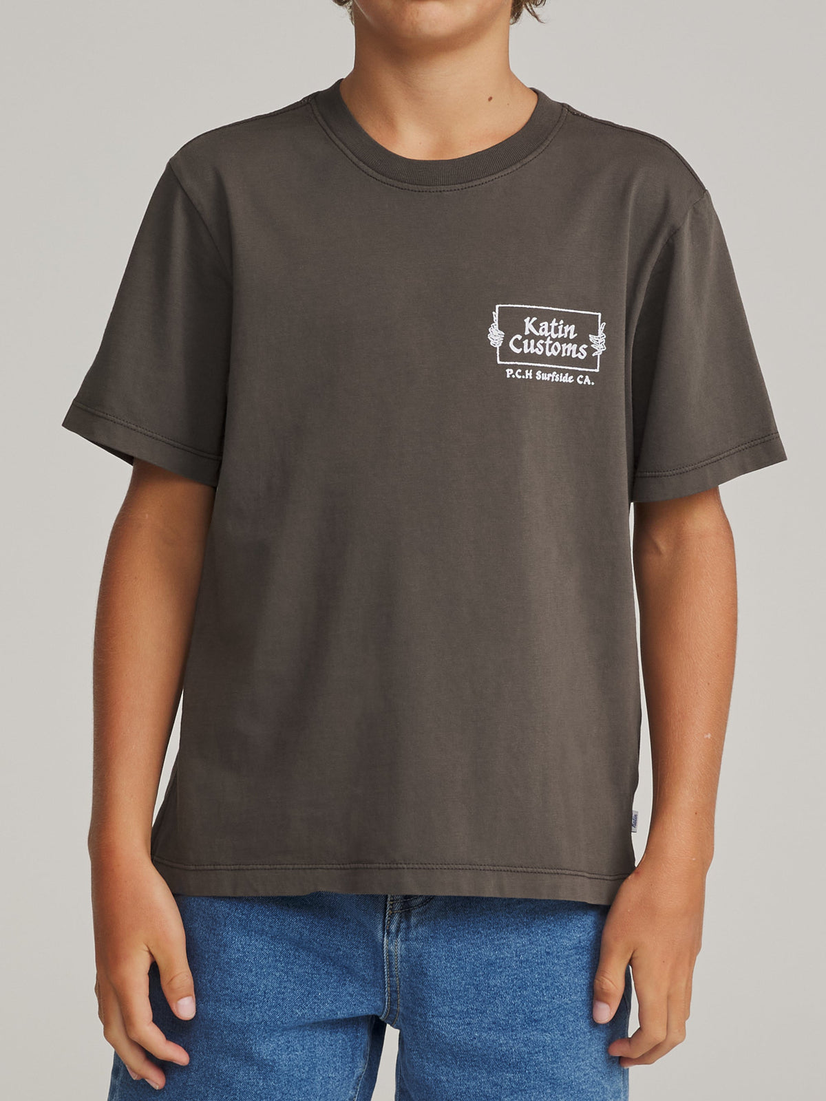Katin Boys Void Tee Lead Vintage Wash