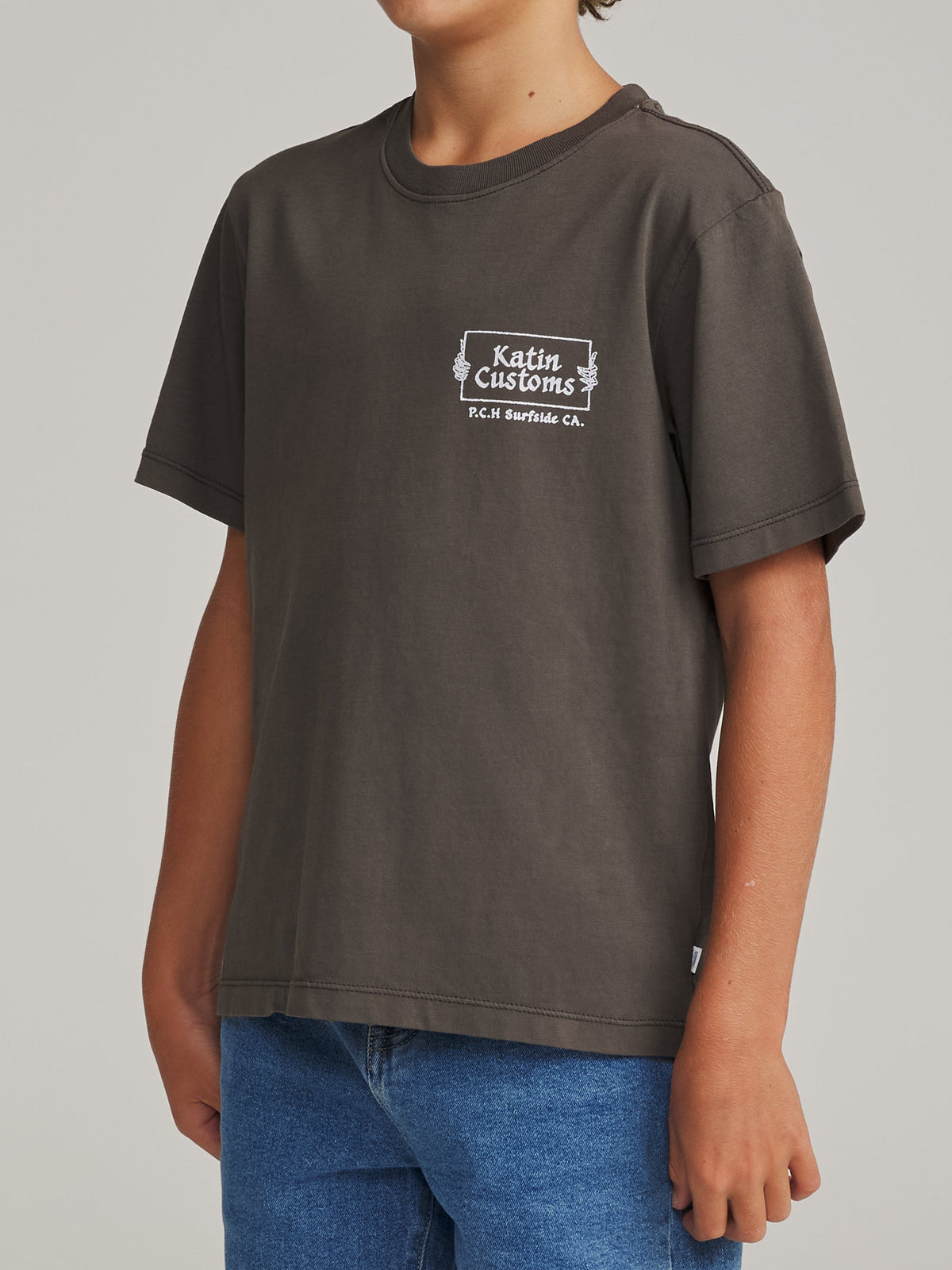 Katin Boys Void Tee Lead Vintage Wash
