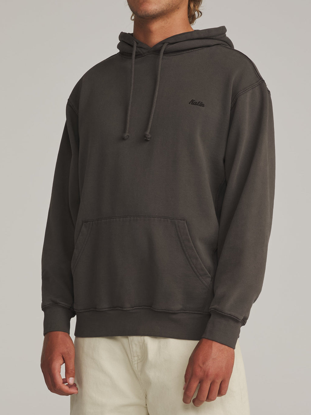 Katin Embroidered Hoodie Lead Vintage Wash