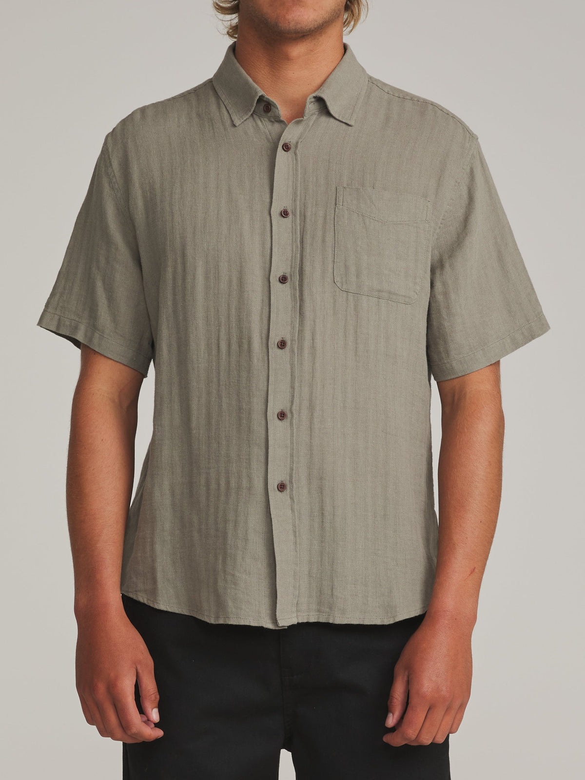 Katin Alan Solid Shirt Gray Green