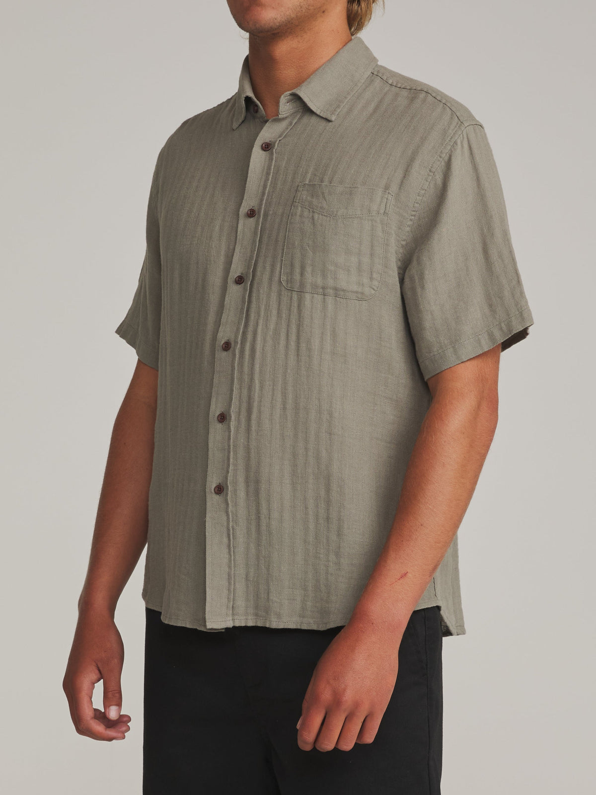 Katin Alan Solid Shirt Gray Green