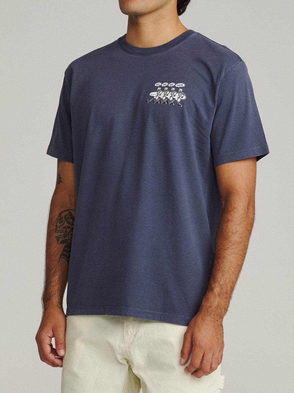 Katin Mas Hermanos Tee Washed Blue Vintage Wash