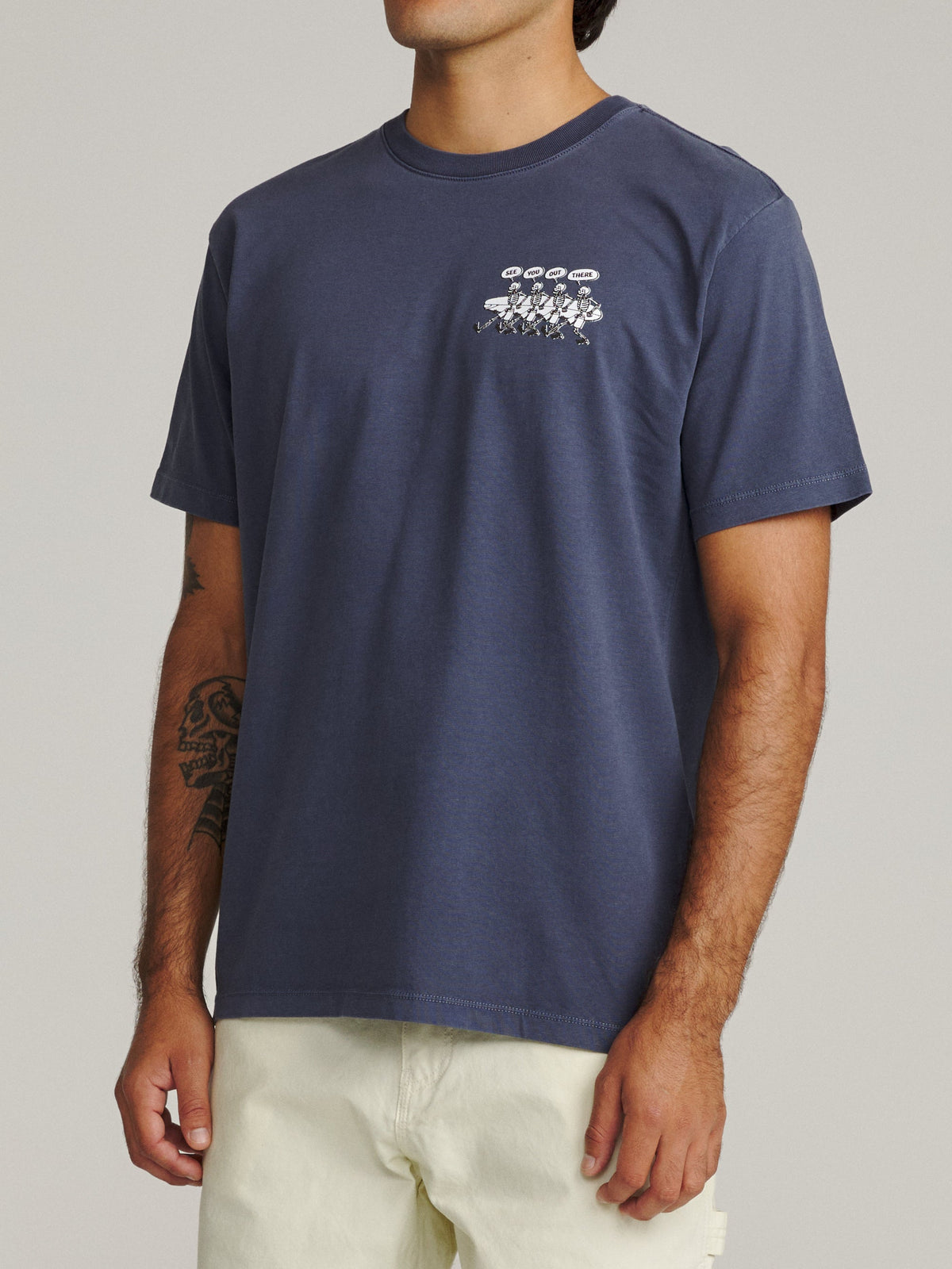Katin Mas Hermanos Tee Washed Blue Vintage Wash