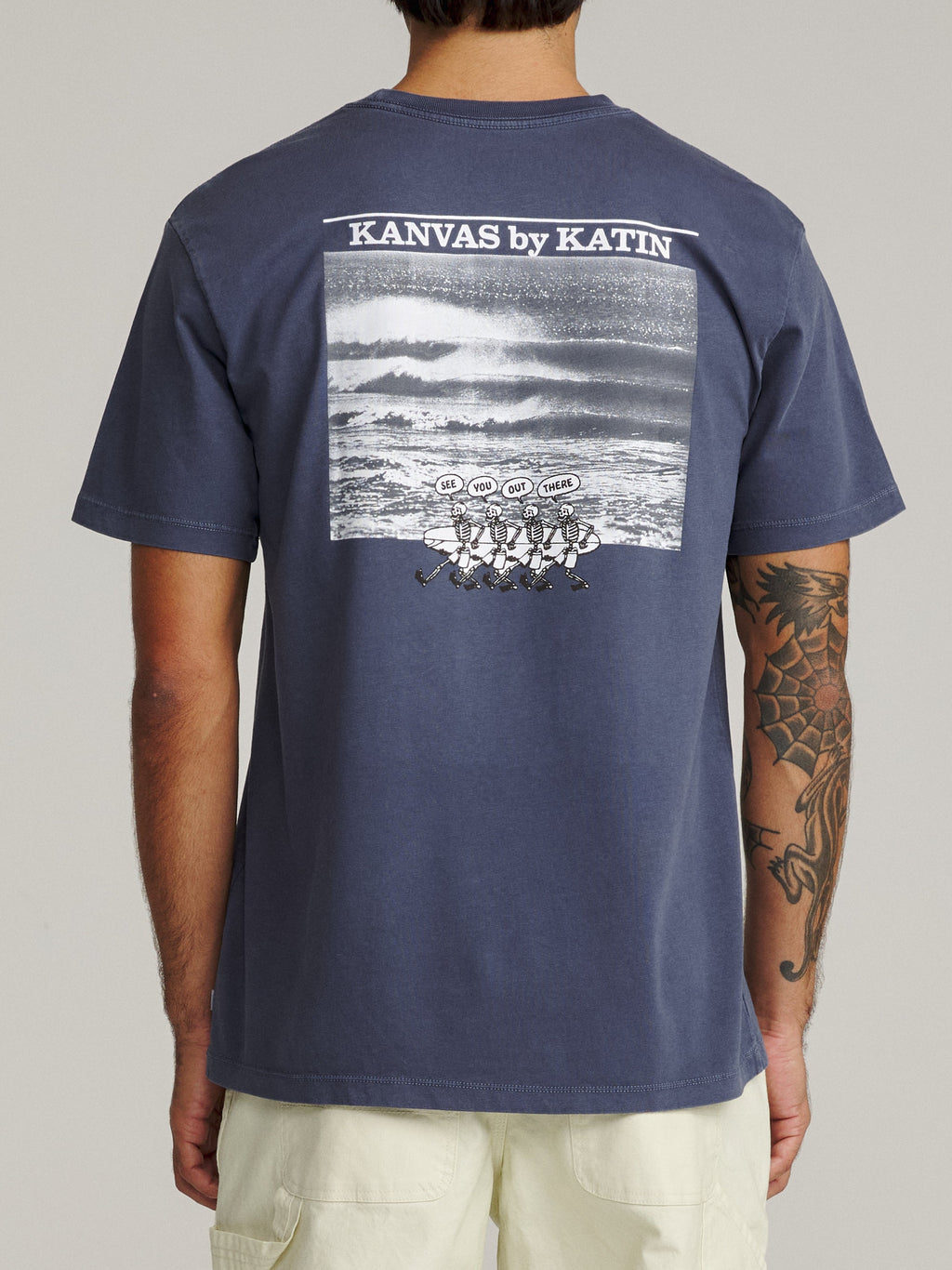 Katin Mas Hermanos Tee Washed Blue Vintage Wash