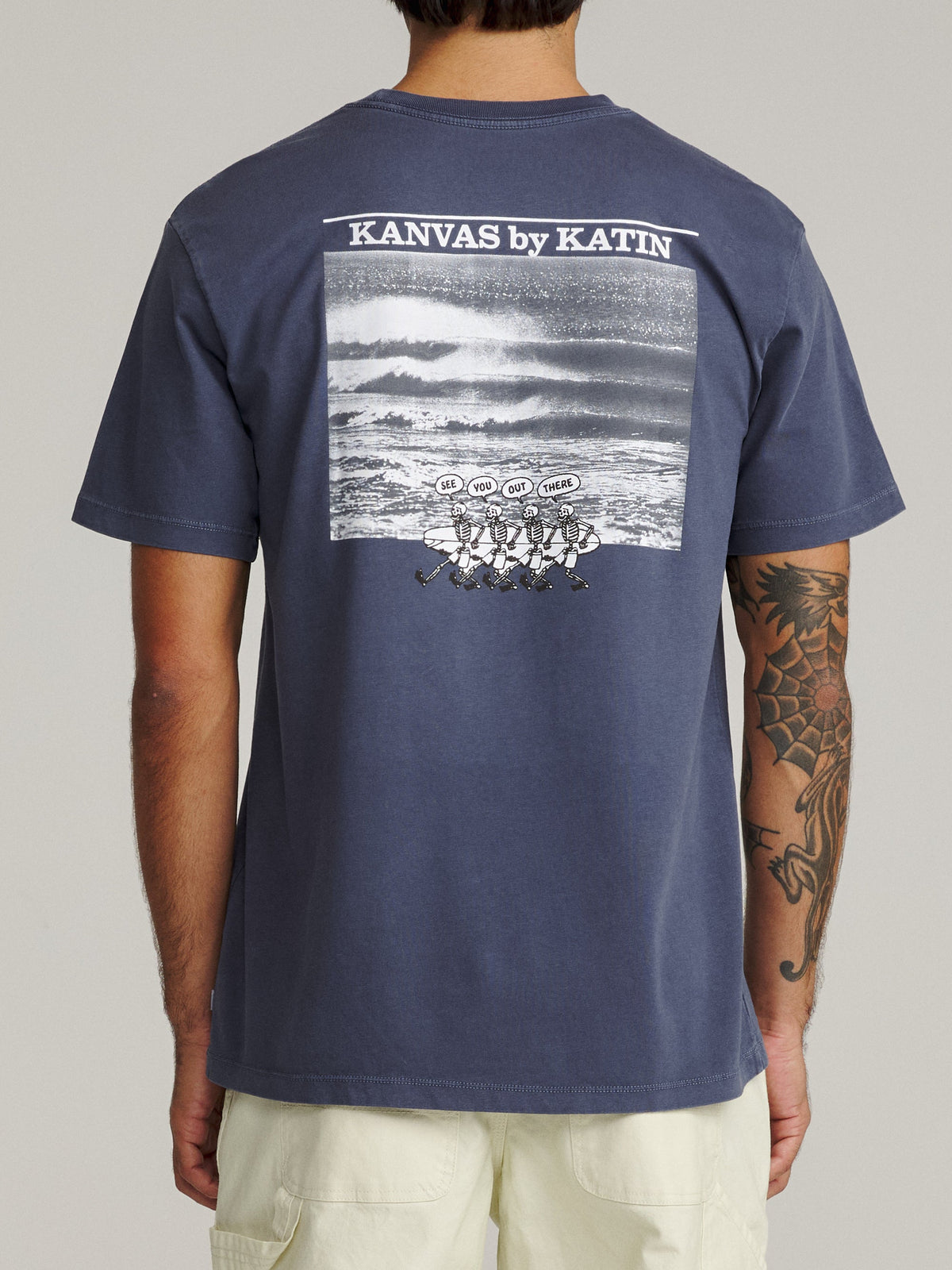 Katin Mas Hermanos Tee Washed Blue Vintage Wash