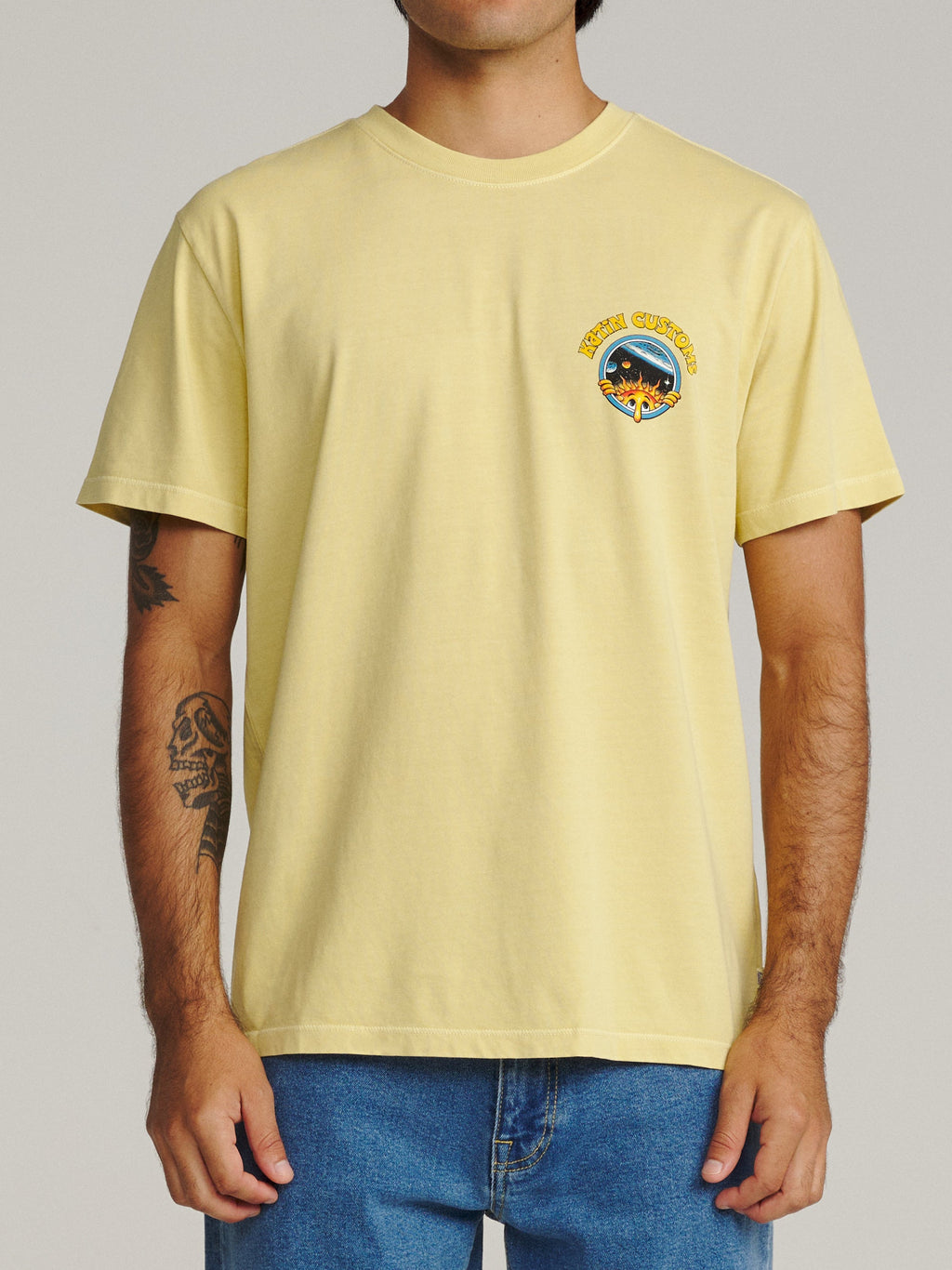 Katin Vantasy Tee Dusty Yellow Vintage Wash