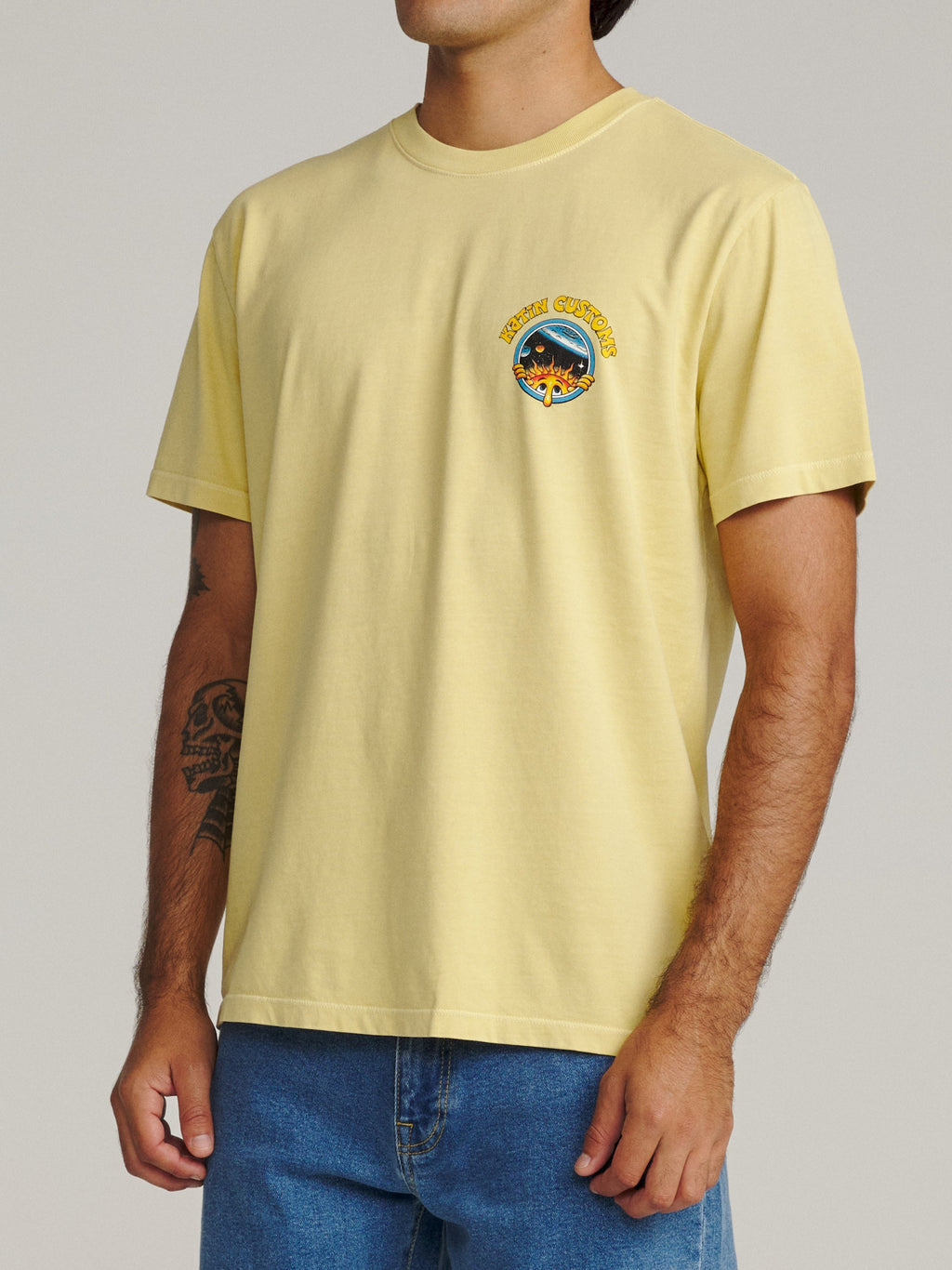 Katin Vantasy Tee Dusty Yellow Vintage Wash