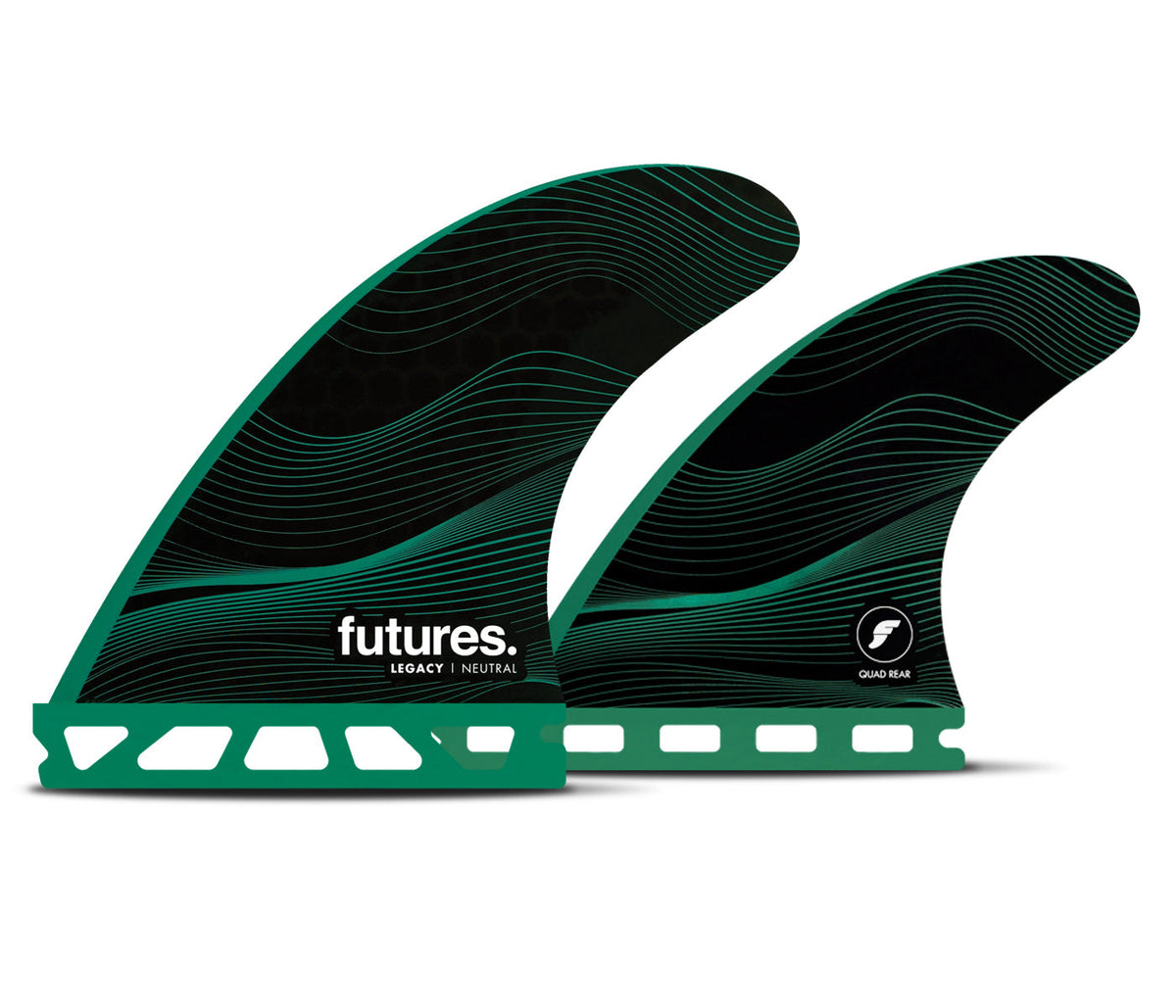 Futures F6 Legacy Honeycomb Quad Fins Green - SantoLoco Hawaii
