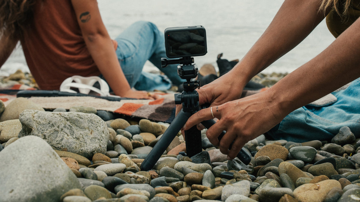 GoPro 3-Way 2.0 tripod on rocks
