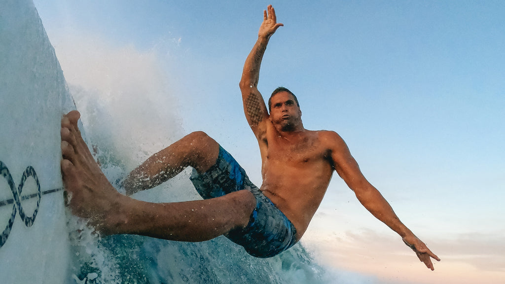 Surfing with GoPro Floaty