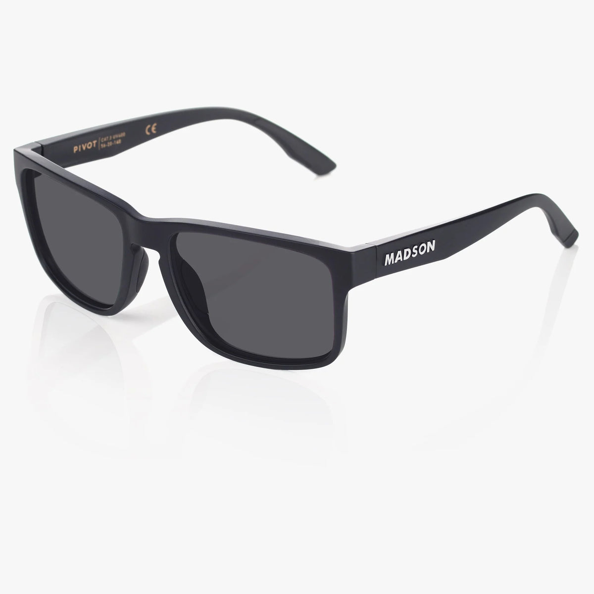 Madson Pivot Sunglasses Black Matte / Grey Polarized