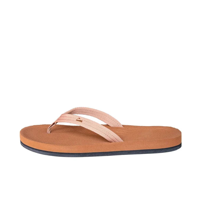 Indosole Womens Easy Living Flip Flops Rust