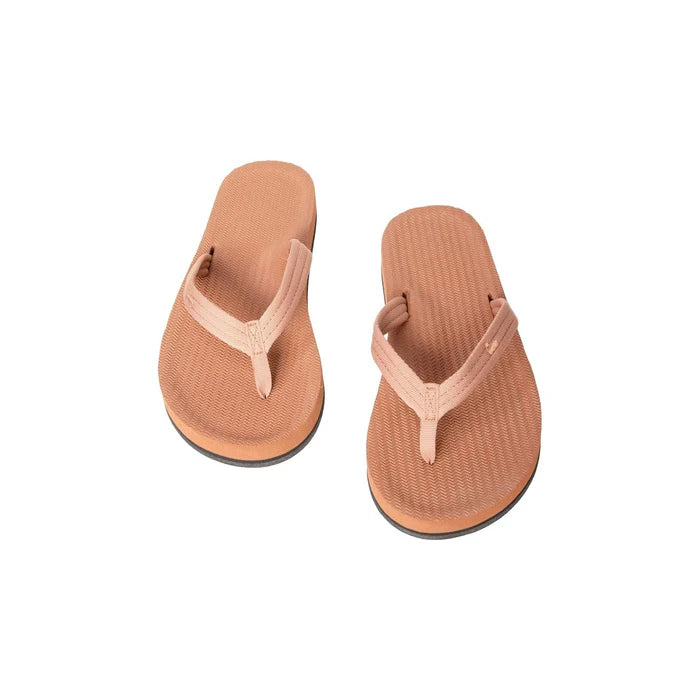 Indosole Womens Easy Living Flip Flops Rust