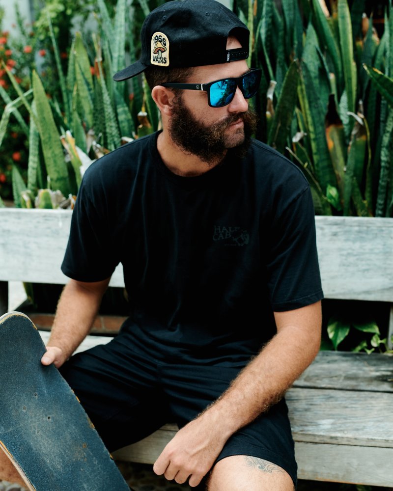I-Sea Ryder Shades Black/T-Blue Mirror Polarized