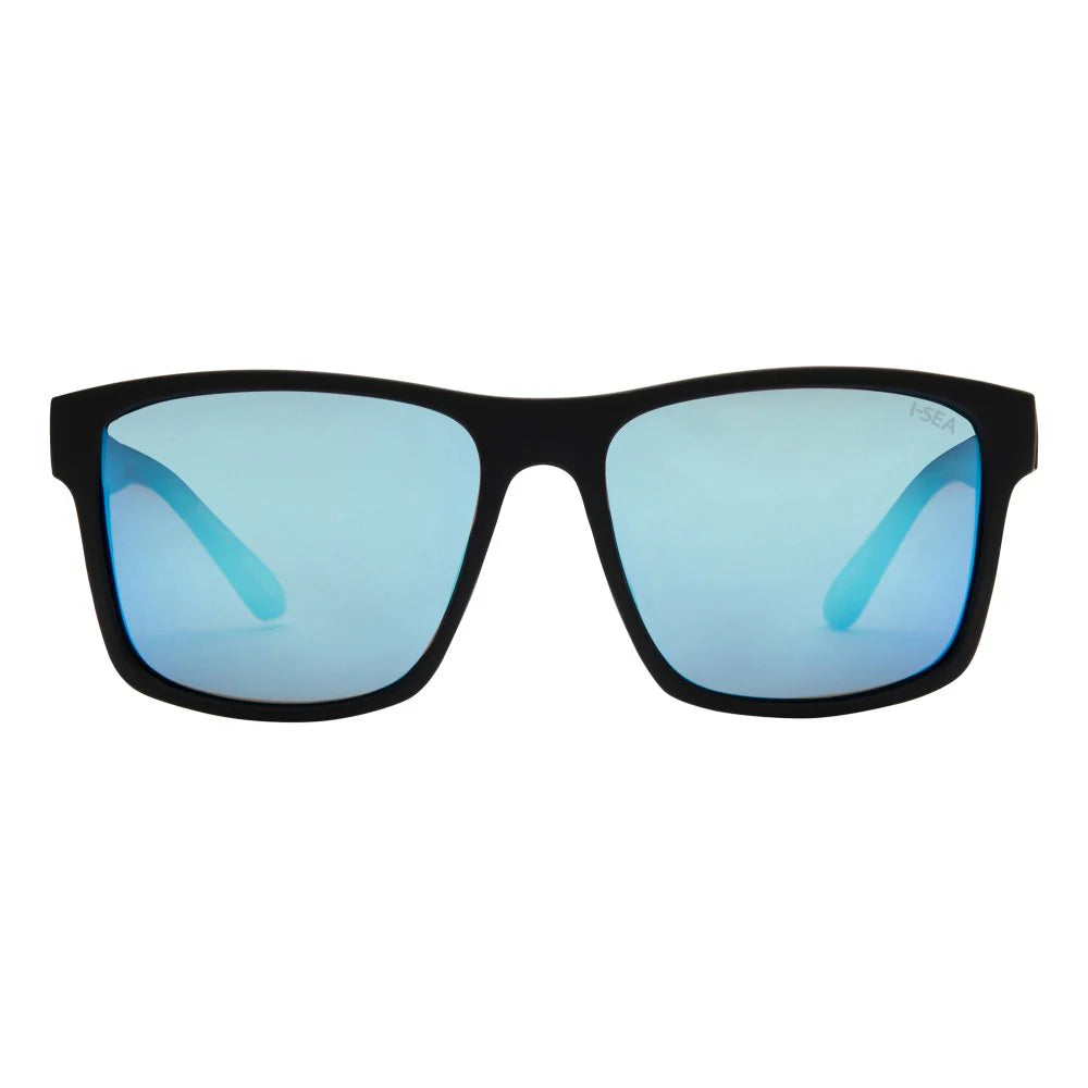 I-Sea Ryder Shades Black/T-Blue Mirror Polarized