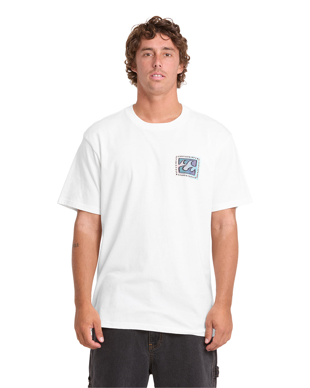Billabong Crayon Wave Premium SS T-Shirt Off White
