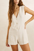 Rhythm Linen Romper Oat