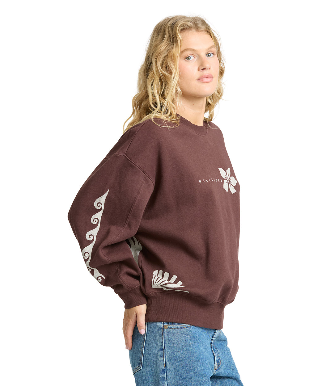 Billabong Surf Club Kendal Crew Fleece Teak