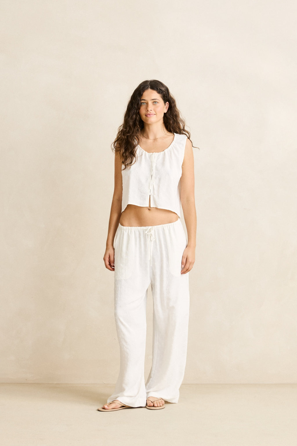 Rhythm Leni Vest Top White