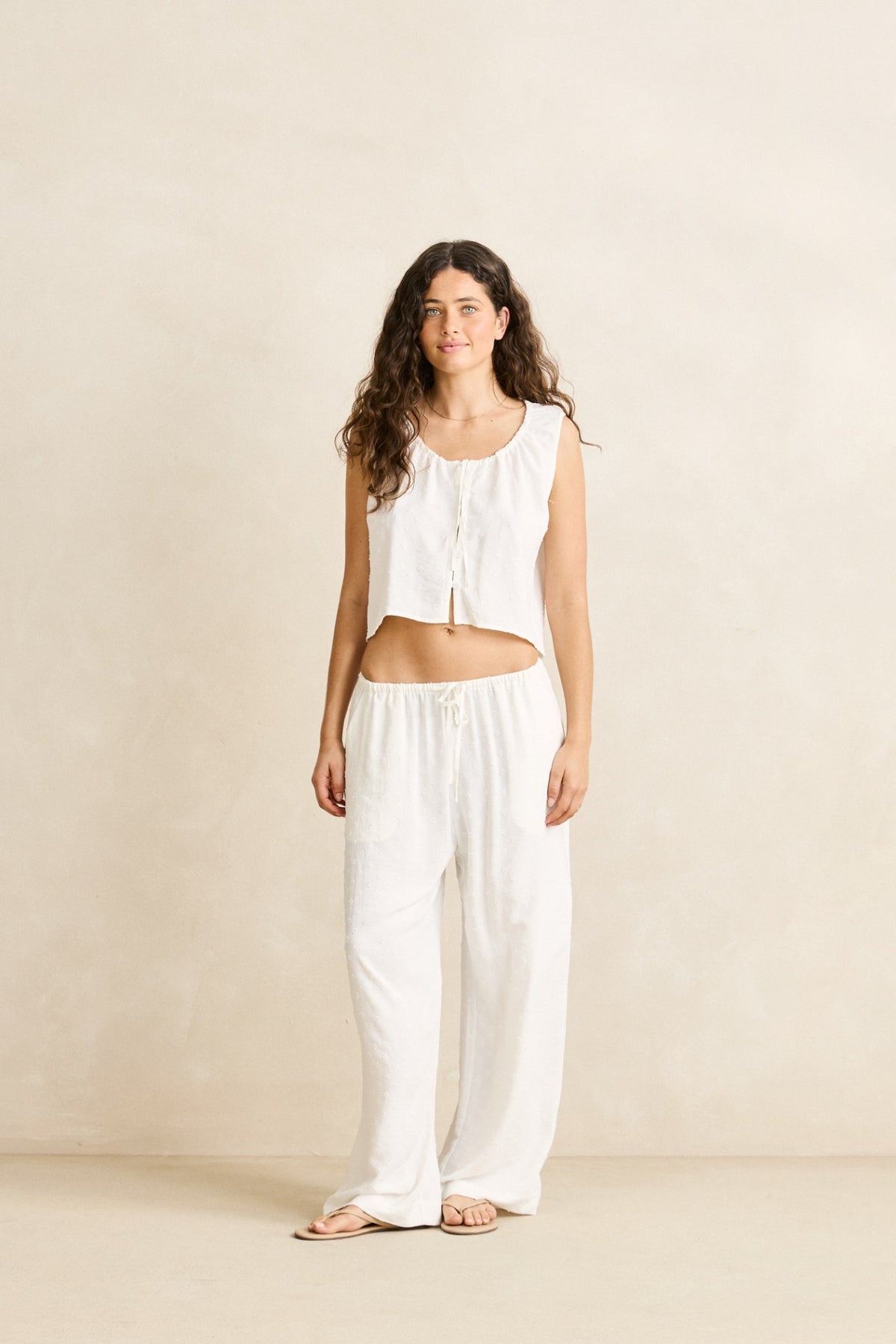 Rhythm Leni Vest Top White