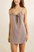 Rhythm London Check Slip Dress Chocolate