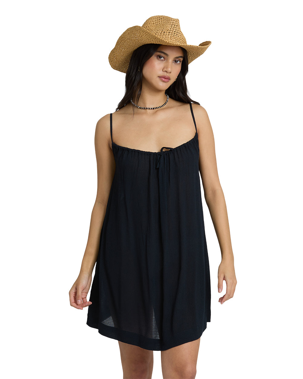 Billabong Beach Song Solid Mini Dress Black Sands