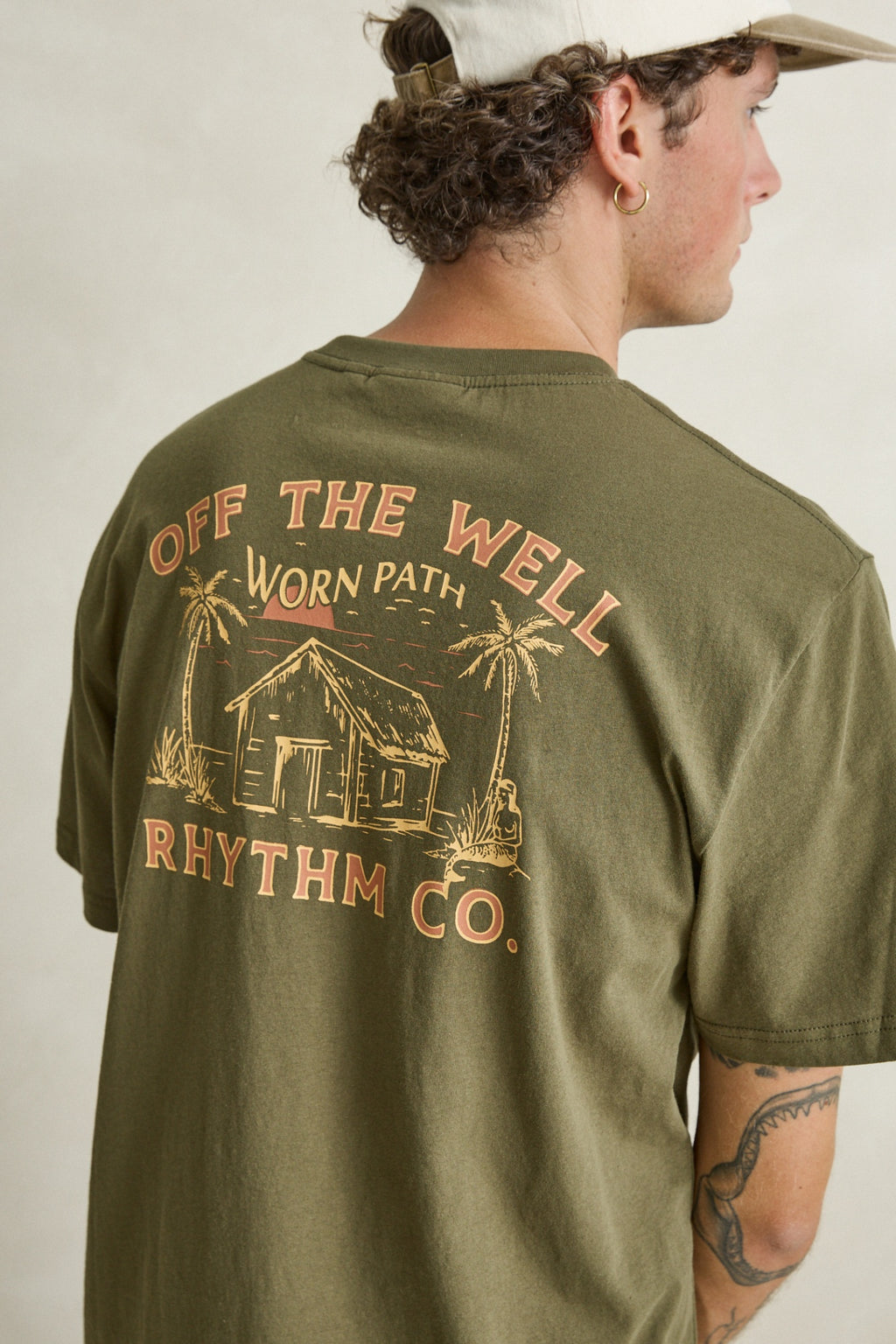 Rhythm Worn Path SS T-Shirt Olive