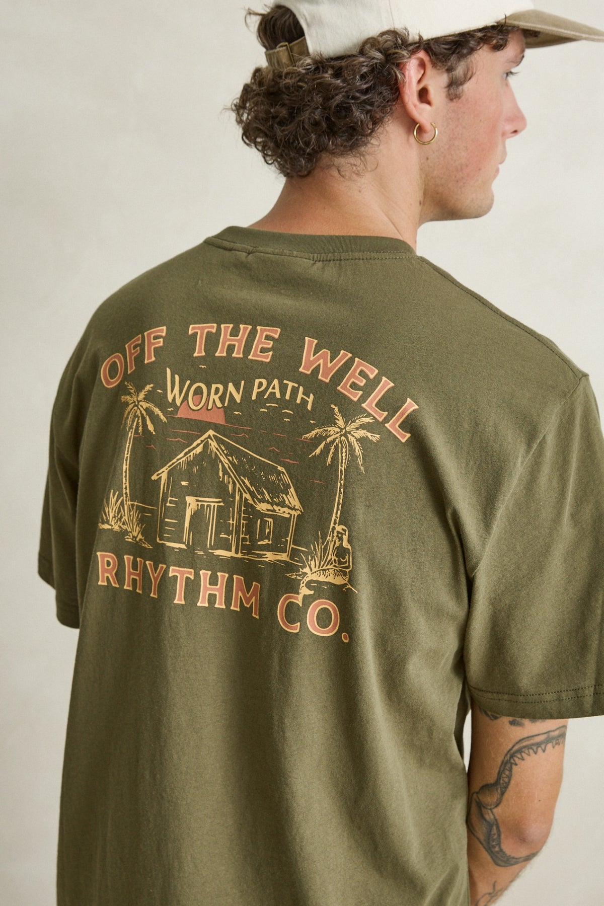 Rhythm Worn Path SS T-Shirt Olive