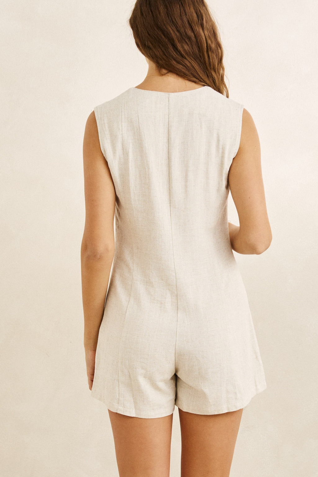 Rhythm Linen Romper Oat