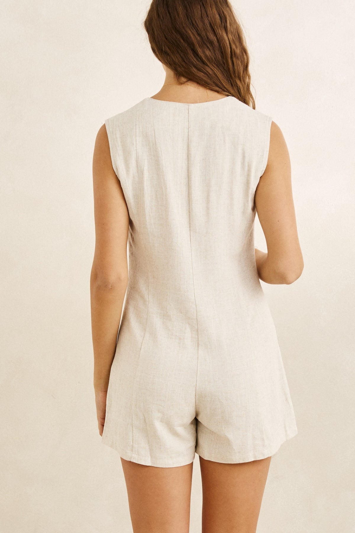 Rhythm Linen Romper Oat