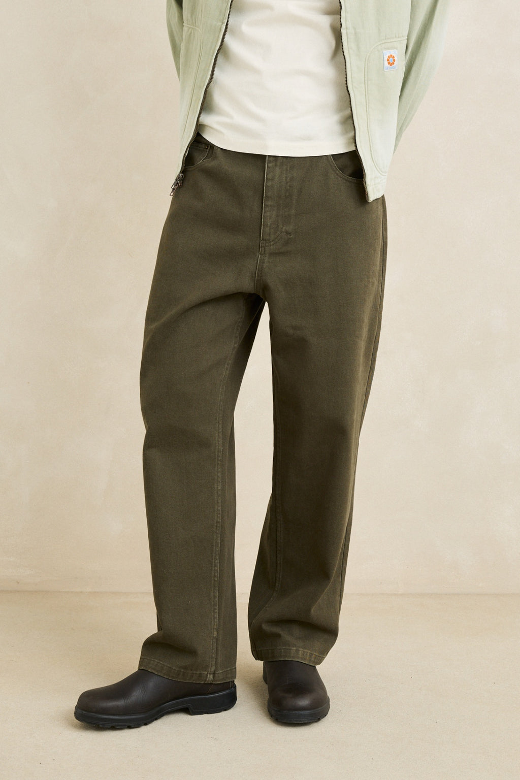 Rhythm Essential Relaxed Straight Jean Dark Olive