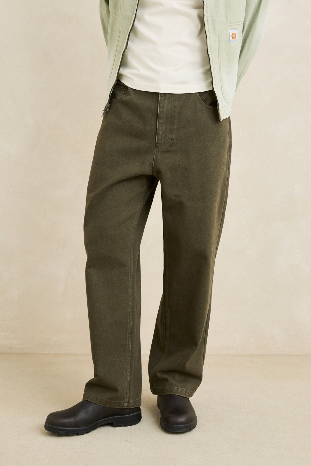 Rhythm Essential Relaxed Straight Jean Dark Olive