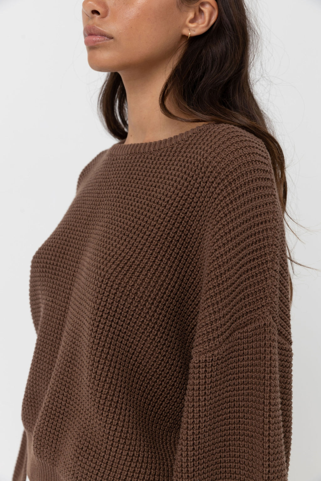 Rhythm Classic Knit Jumper Chocolate