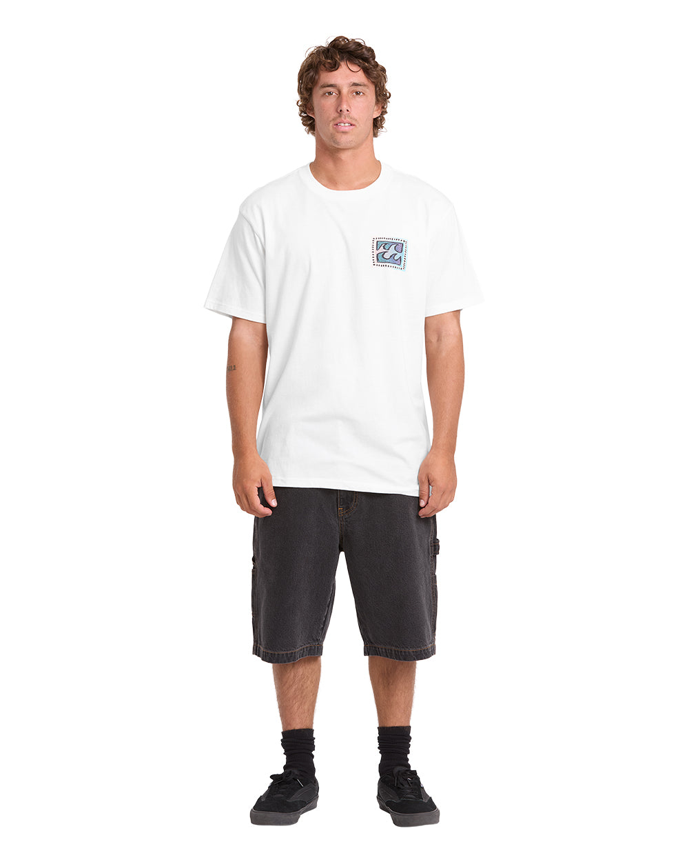 Billabong Crayon Wave Premium SS T-Shirt Off White