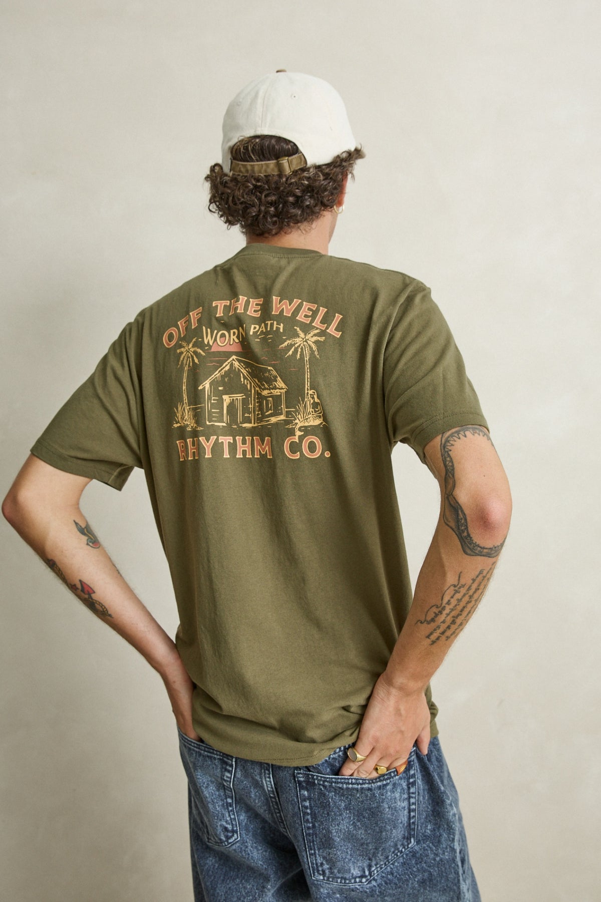 Rhythm Worn Path SS T-Shirt Olive