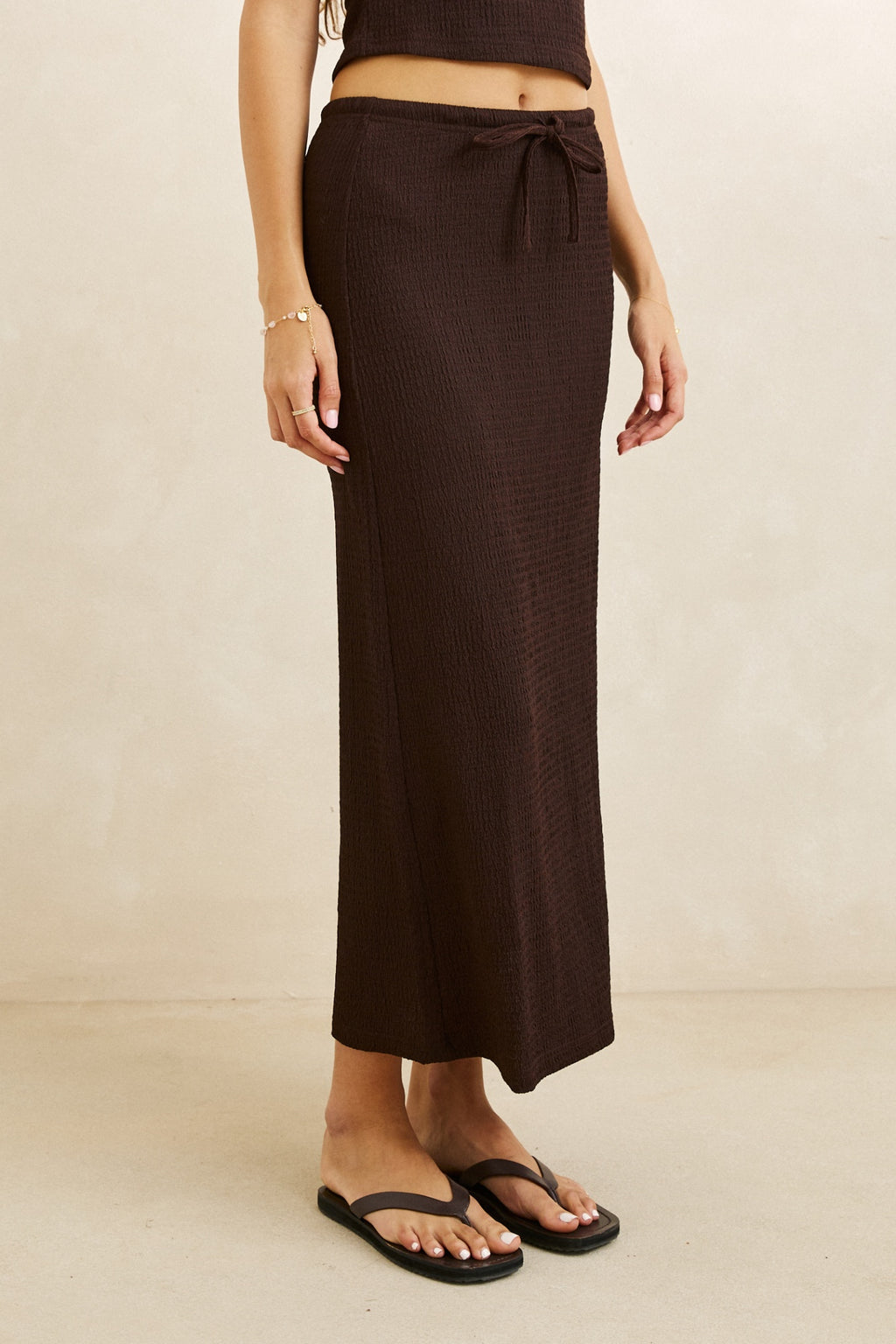 Rhythm Indie Maxi Skirt Chocolate